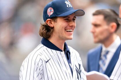 Jack Hughes debuts new smile at Yankees home opener after losing teeth in Olympic gold medal game