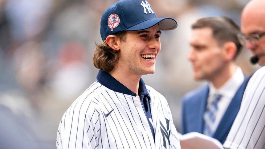 Jack Hughes debuts new smile at Yankees home opener after losing teeth in Olympic gold medal game