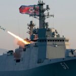 Kim Jong Un oversees cruise missile launches from prized new North Korean warship