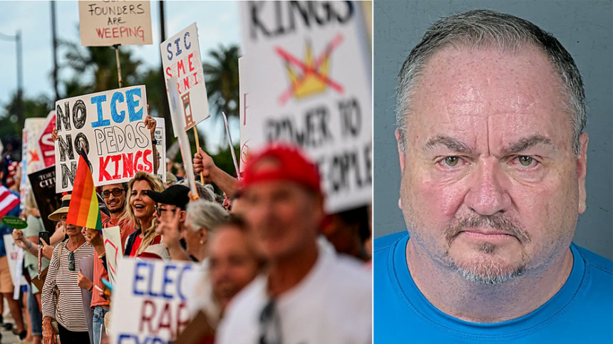 Local Dem leader says he was not 'an aggressor' after arrest for hitting man with bullhorn at 'No Kings' rally