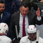 NHL coach narrowly avoids disaster as glass shatters behind bench