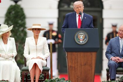 Liberals rage as Trump hails USA's 'Anglo-Saxon' heritage during King Charles visit