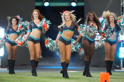 Dolphins cheerleaders reveal new uniforms as rivalry with Cowboys ramps up, Romo DUI memes & Vrabel's puppy