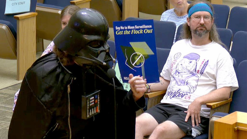 Darth Vader uses dark side to mock controversial surveillance cameras: 'The Emperor is a fan of Flock'