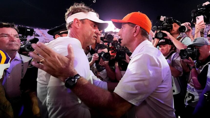 LSU had a revival, Clemson was at a funeral: Lane Kiffins debut sends a loud message to college football